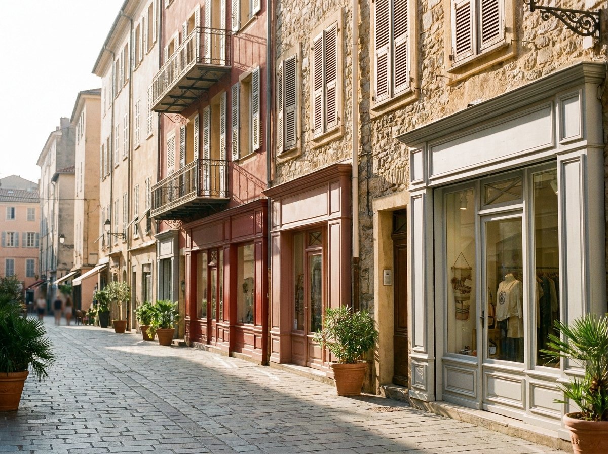 Rue Cesar Campinchi a Bastia, facades anciennes