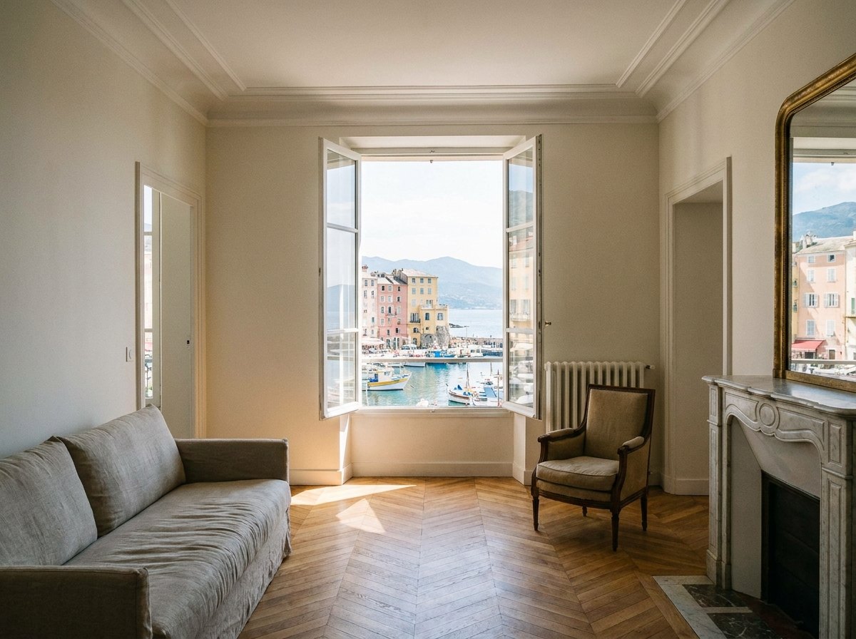 Appartement lumineux avec vue sur le vieux port de Bastia